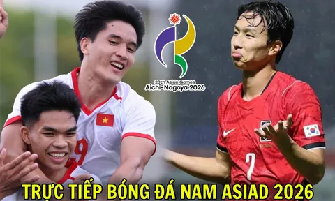 VTV6, VTVGo TRỰC TIẾP bóng đá nam ASIAD 2026 hôm nay 25/9 - Link trực tiếp U23 Hàn Quốc vs U23 Việt Nam