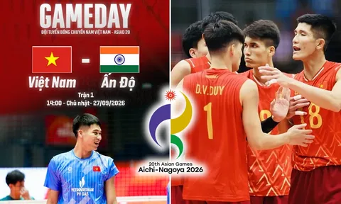 VTV trực tiếp bóng chuyền ASIAD 2026 hôm nay 27/9 - Link xem trực tiếp bóng chuyền Việt Nam vs Ấn Độ