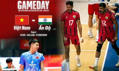 TRỰC TIẾP bóng chuyền Việt Nam đấu Ấn Độ hôm nay 27/9 - VTV phát sóng bóng chuyền ASIAD 2026