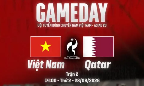 Xem trực tiếp bóng chuyền Việt Nam đấu Qatar ở đâu, kênh nào? VTV trực tiếp ASIAD 2026 hôm nay 28/9