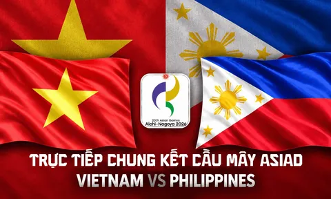 Trực tiếp cầu mây Việt Nam vs Philippines 7h00 ngày 29/9 - VTV6 trực tiếp cầu mây nữ ASIAD 2026 hôm nay