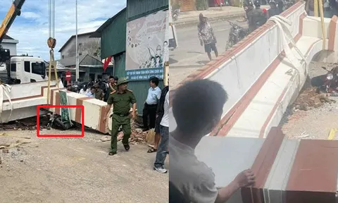 Xe tải cẩu kéo sập cổng chào khiến bé trai bị đứt lìa cánh tay: Lãnh đạo nói gì? Tình hình bé trai?