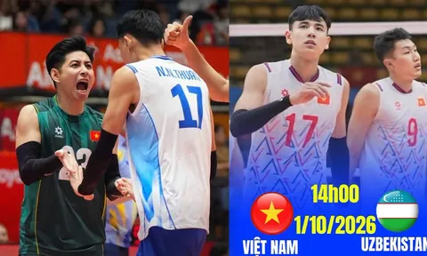 Link xem TRỰC TIẾP bóng chuyền Việt Nam đấu Uzbekistan hôm nay 27/9 - VTV6 phát sóng bóng chuyền ASIAD 2026