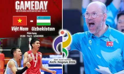 VTV trực tiếp bóng chuyền nam ASIAD 2026 - Link xem trực tiếp Việt Nam vs Uzbekistan hôm nay 1/10