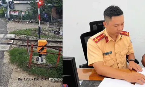 Camera đường sắt ghi cảnh tượng khiến tài xế ô tô vượt đèn đỏ đường sắt đối mặt mức phạt nặng