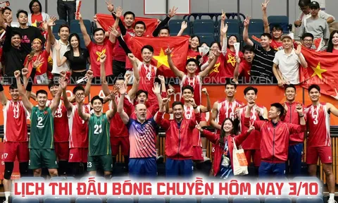 Lịch thi đấu bóng chuyền hôm nay 3/10: Tuyển Việt Nam đấu Đài Loan ở ASIAD 2026 lúc mấy giờ?