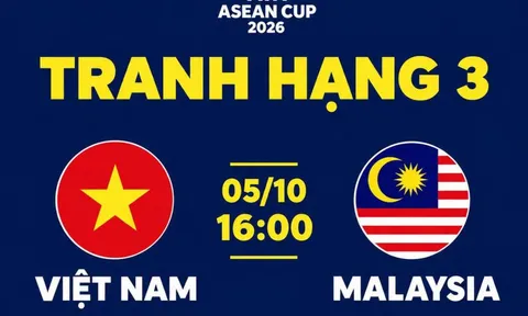 Lịch thi đấu trận tranh hạng 3 FIFA ASEAN Cup 2026 - ĐT Việt Nam đại chiến Malaysia khi nào?