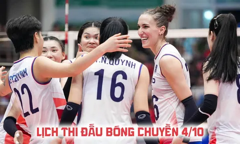 Lịch thi đấu bóng chuyền hôm nay 4/10: Hà Nội Tasco đấu với BCTT BĐ19 ở giải VĐQG Việt Nam khi nào?