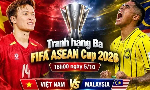 Kết quả bóng đá Việt Nam vs Malaysia - Cập nhật link xem trực tiếp FIFA ASEAN Cup 2026 trên FPT