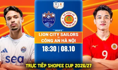 FPTPlay trực tiếp bóng đá Lion City vs CAHN 18h30 ngày 8/10 - Link trực tiếp Cúp C1 Đông Nam Á hôm nay