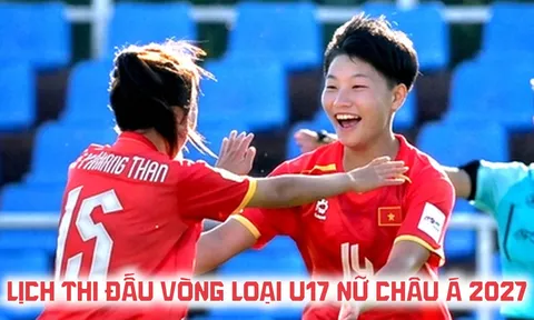 Lịch thi đấu VL U17 nữ châu Á 2027 hôm nay 11/10 - Kênh trực tiếp U17 Việt Nam đấu U17 Kyrgyzstan