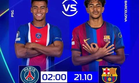 VTV, TV360 trực tiếp bóng đá PSG vs Barcelona - Link xem trực tiếp UEFA Champions League hôm nay