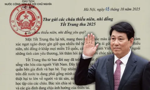 Thư chúc Tết Trung thu của Chủ tịch nước gửi các cháu thiếu niên, nhi đồng