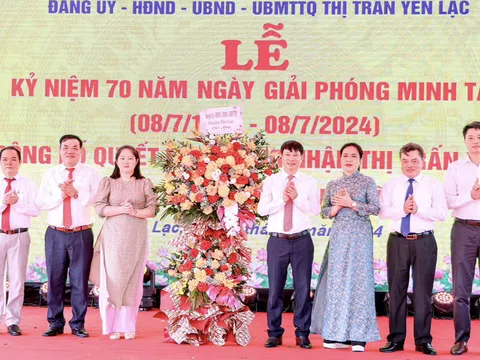 Thị trấn Yên Lạc đạt chuẩn đô thị văn minh đầu tiên của tỉnh Vĩnh Phúc