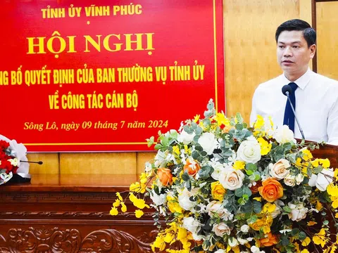 Vĩnh Phúc: Ông Phùng Quang Dũng được điều động, phân công giữ chức Bí thư Huyện ủy Sông Lô