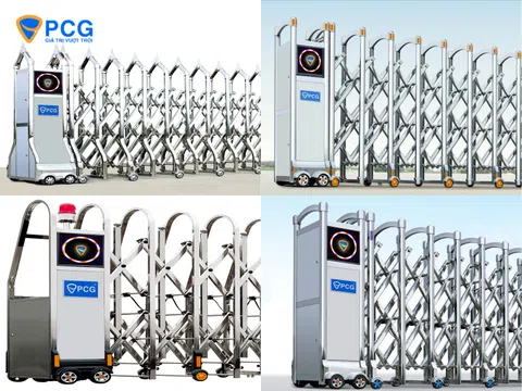 Bảng báo giá cổng xếp 201, 304 và hợp kim nhôm PCG GATE