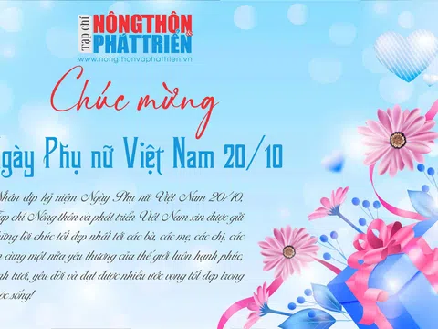 Tạp chí Khoa học Phát triển Nông thôn Việt Nam gửi lời chúc nhân ngày 20/10