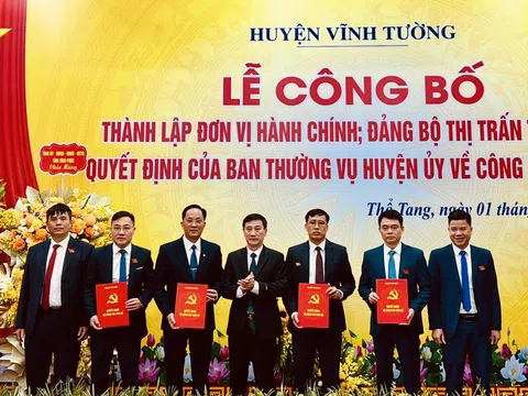 Vĩnh Phúc: Vĩnh Tường công bố thành lập đơn vị hành chính thị trấn Thổ Tang
