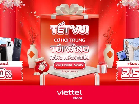 Tết này đừng bỏ lỡ cơ hội trúng hàng trăm Túi vàng tại Viettel Store