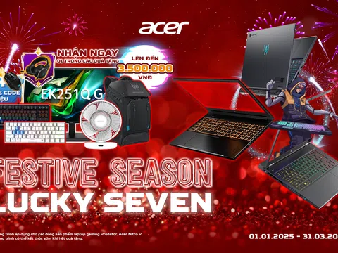 FESTIVE SEASON - LUCKY SEVEN: Cơ hội săn quà siêu hấp dẫn cùng Acer