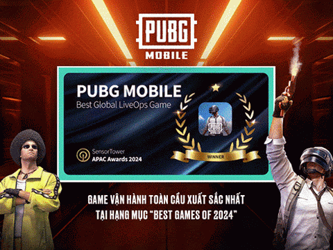 PUBG Mobile chiến thắng giải thưởng quốc tế Sensor Tower APAC Awards