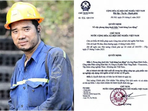 Vinh quang người thợ lò Phạm Đình Duẩn được phong tặng danh hiệu Anh hùng Lao động