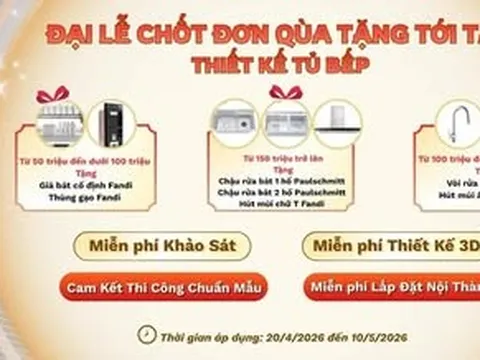 Thuận Phát triển khai “Đại lễ chốt bếp – Quà tặng tới tấp”, mang đến nhiều lựa chọn tủ bếp cho gia đình Việt