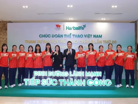 Herbalife Việt Nam đồng hành cùng Ủy ban Olympic Việt Nam tổ chức Lễ Xuất quân của Đoàn Thể thao Việt Nam tham dự Đại hội Thể thao châu Á lần thứ 20 tại Nhật Bản