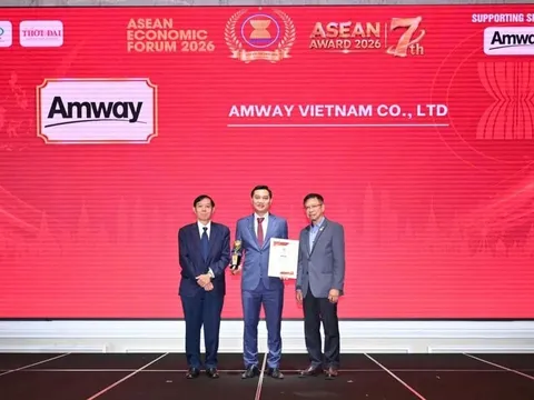 Amway Việt Nam được vinh danh Top 5 doanh nghiệp tiêu biểu ASEAN và Top 5 thương hiệu/sản phẩm nổi tiếng ASEAN 2026