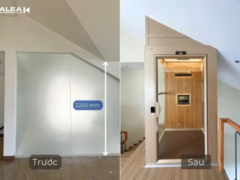 Thang máy không phòng máy cho nhà có thiết kế đặc thù
