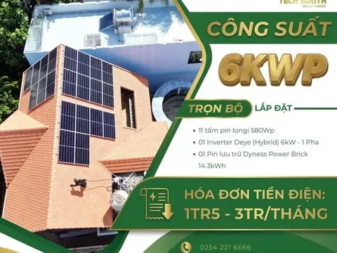 Đầu tư điện mặt trời gia đình cùng Tech South: Bí quyết "cắt giảm" hóa đơn tiền điện và tự chủ nguồn điện