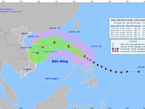 Bộ Nông nghiệp và Phát triển nông thôn chỉ đạo ứng phó với bão MAN-YI gần biển Đông