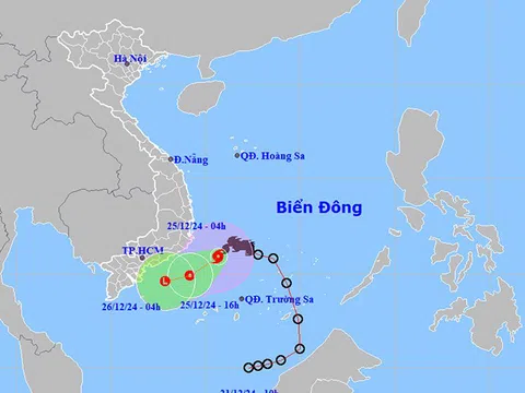 Gió mạnh, sóng lớn và mưa dông trên biển