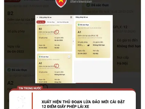 Cảnh báo mạo danh công an yêu cầu cài đặt điểm giấy phép lái xe