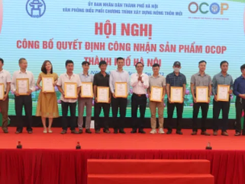 Văn phòng Điều phối Nông thôn mới Hà Nội công bố quyết định chứng nhận sản phẩm OCOP năm 2021 của 171 chủ thể với 595 sản phẩm