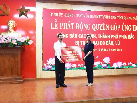 Quảng Ngãi: Phát động quyên góp ủng hộ đồng bào các tỉnh, thành phố phía Bắc bị thiệt hại do bão, lũ số 3