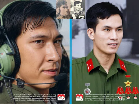 Hai bức ảnh tự hào "Tuổi 20 của Anh hùng Nguyễn Sinh Hưởng"