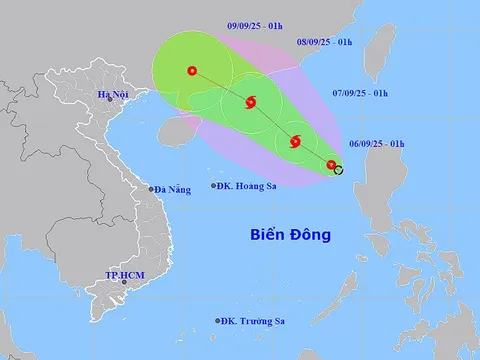 Ngày 6/9, Áp thấp nhiệt đới trên Biển Đông có khả năng mạnh lên thành bão