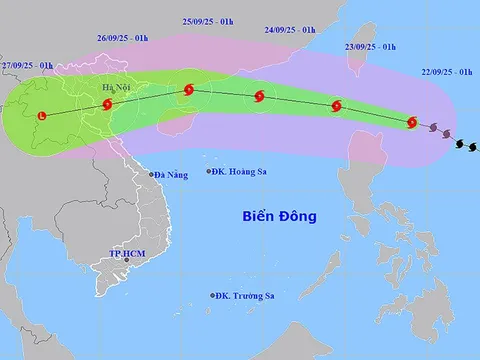 Ngày 22/9, siêu bão Ragasa mạnh cấp 16, giật trên cấp 17 tiến vào Biển Đông