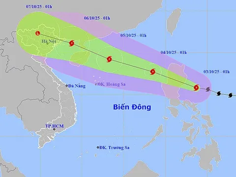 Ngày 3/10, Bão số Matmo di chuyển vào Biển Đông, cảnh báo mưa lớn và lũ ở miền Bắc