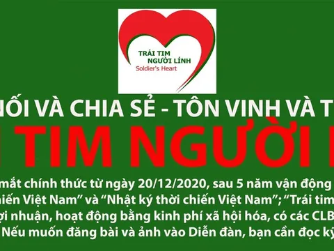 Tiến tới kỷ niệm 5 năm tổ chức "Trái tim người lính"