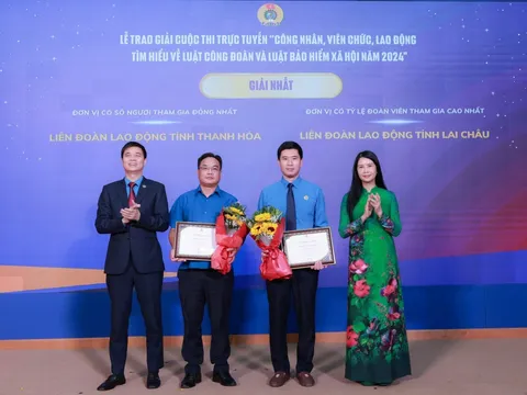 Tổng kết trao giải Cuộc thi trực tuyến tìm hiểu Luật Công đoàn và Luật BHXH năm 2024