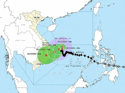 Ngày 30/11, Bão số 15 tiếp tục hoạt động phức tạp, biển động mạnh