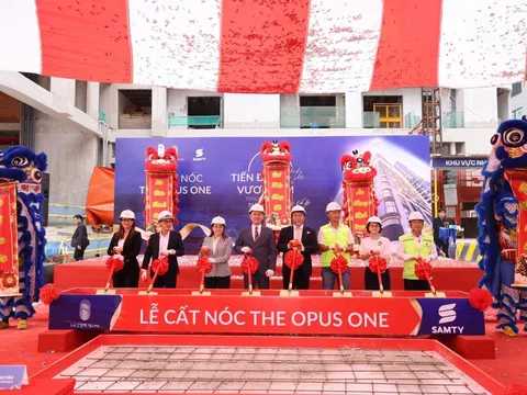 TP.HCM: Vinhomes và Samty tổ chức lễ cất nóc 4 tòa tháp The Opus One