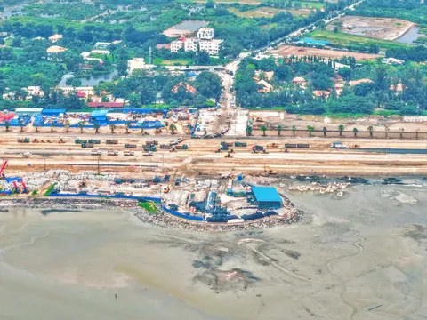 Vinhomes Cần Giờ sử dụng công nghệ san lấp lấn biển bền vững hàng đầu thế giới