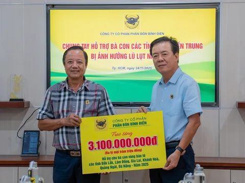 Bình Điền hỗ trợ khẩn cấp 3,1 tỷ đồng hướng về vùng lũ nam miền Trung