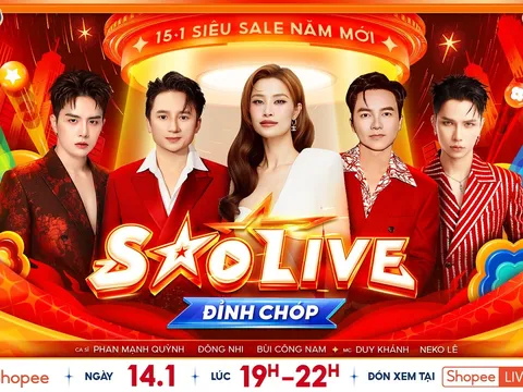 Chưa gì đã nôn nao đến Tết với dàn sao “vuýp” đổ bộ tại đại tiệc Shopee Live 15.1
