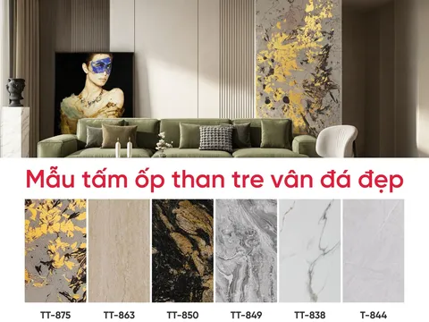 Chọn tấm ốp than tre 2026: Vân kim loại, đá, da hay vải đang "lên ngôi"?