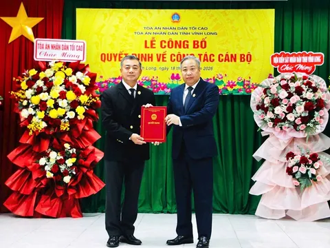 Vĩnh Long: Bổ nhiệm tân Chánh án TAND tỉnh