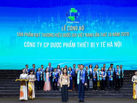 Hapharco được vinh danh Thương hiệu Quốc gia 2026: Khẳng định uy tín trong ngành dược phẩm